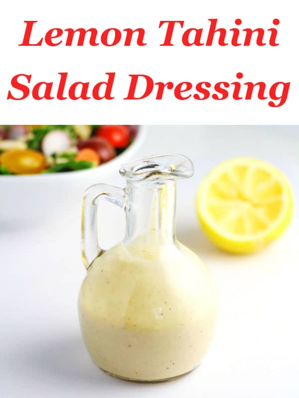 Lemon Tahini Salad Dressing made with simple fresh ingredients! This will be your new go-to salad dressing!