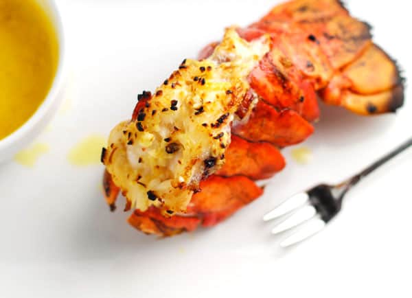Serving a perfectly Broiled Lobster Tail
