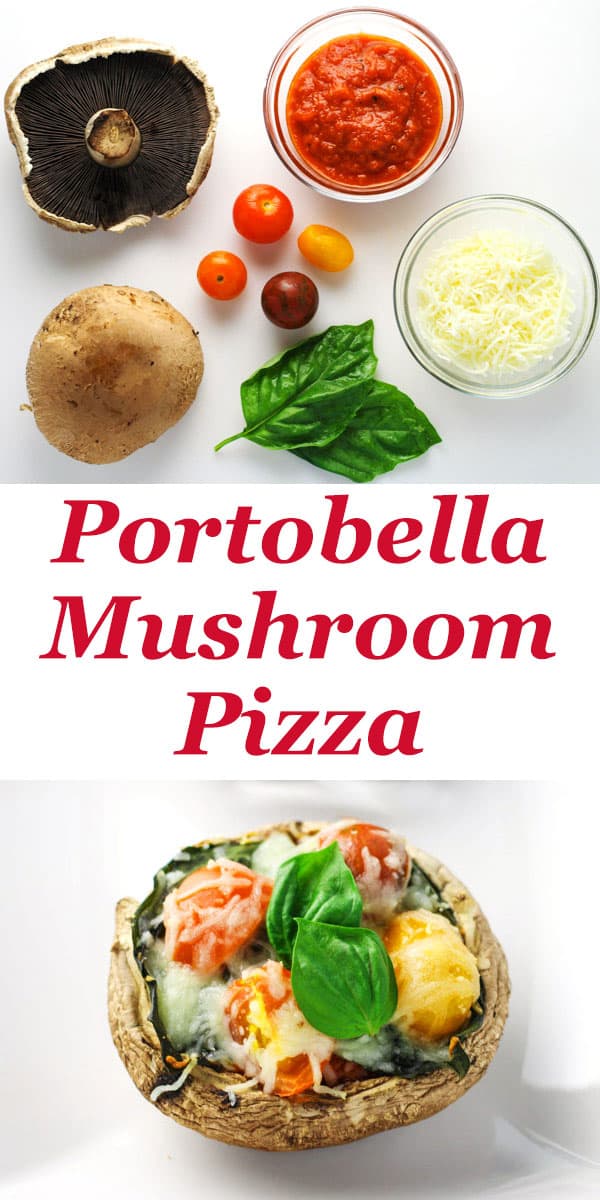 This Portobello Mushroom Pizza is a healthy Low Carb, Vegetarian, and Gluten Free version of a Pizza! This is so easy to make and is simply mouth watering!