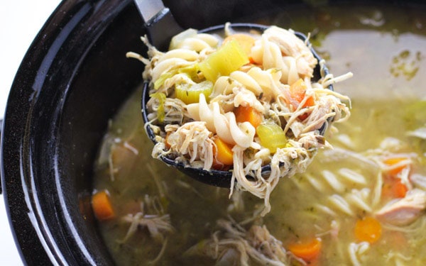 Slow Cooker Chicken Noodle Soup 