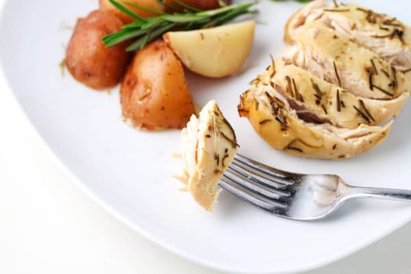 This Slow Cooker Rosemary Lemon Chicken and Red Potatoes is so flavorful. Every bite is bursting with flavor and the Chicken is so tender and juicy! 