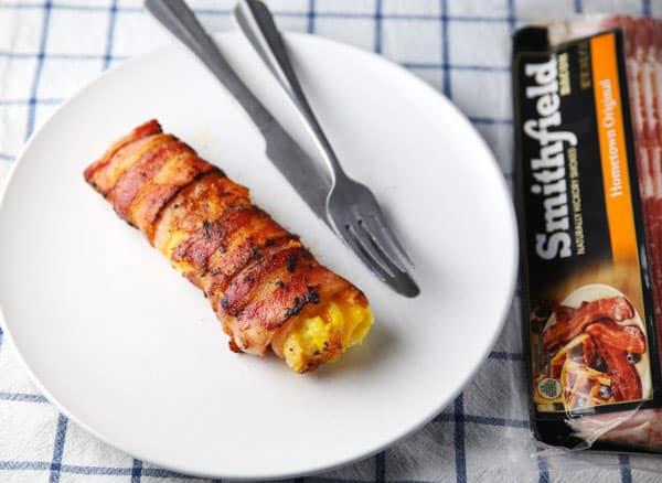 #ad Putting a new spin on Breakfast with this easy Bacon Wrapped Breakfast Burrito! Tastefulventure.com made in partnership with @SmithfieldBrand #BreakfastReimagined