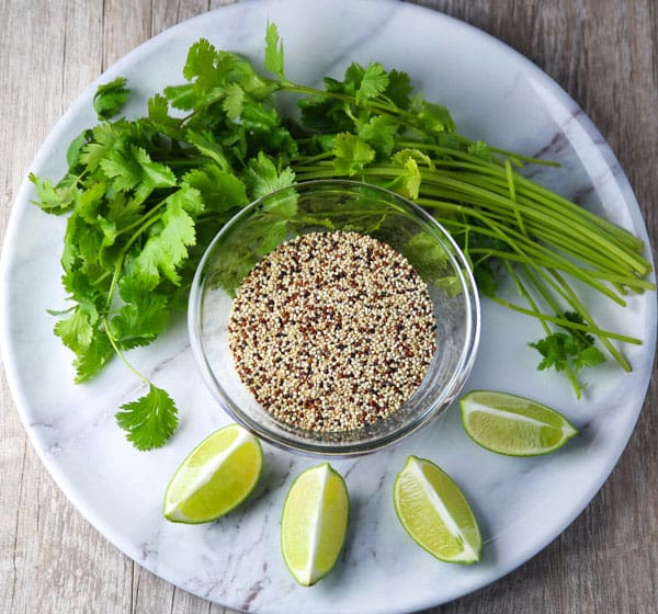 This Cilantro Lime Quinoa only requires 3 simple ingredients and goes perfectly with any Mexican meal!