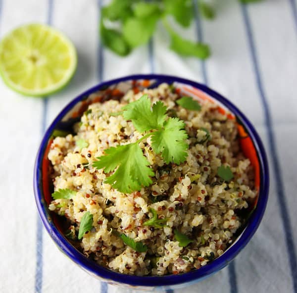 This Cilantro Lime Quinoa only requires 3 simple ingredients and goes perfectly with any Mexican meal!