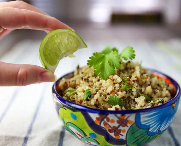 This Cilantro Lime Quinoa only requires 3 simple ingredients and goes perfectly with any Mexican meal!