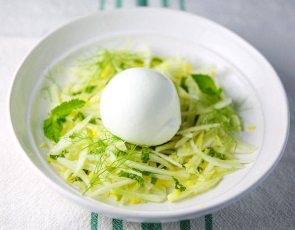 Fennel Lemon Mint Burrata Salad 