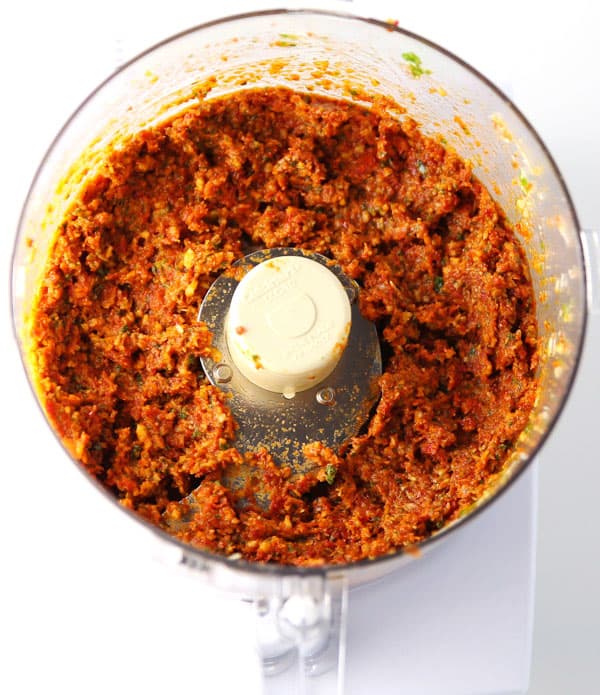 Sun-Dried Tomato Pesto in a food processor