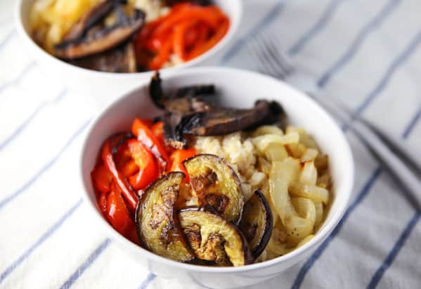 Roasted Vegetables and Rice Bowls, so delicious, healthy, and perfect for meal prepping!