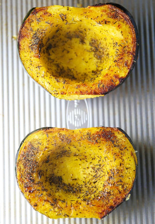 Roasted Acorn Squash with Baked Eggs is perfect for breakfast, brunch, or anytime of the day!