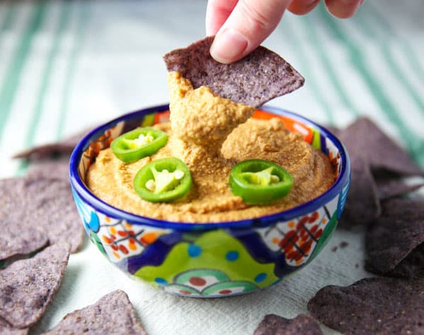This Vegan Jalapeño Cashew "Cheese" Dip is loaded with flavor. This will be a hit at your next party for sure!