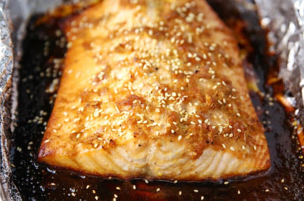 This Asian Baked Salmon in Foil is so tender, flaky, and incredibly savory!