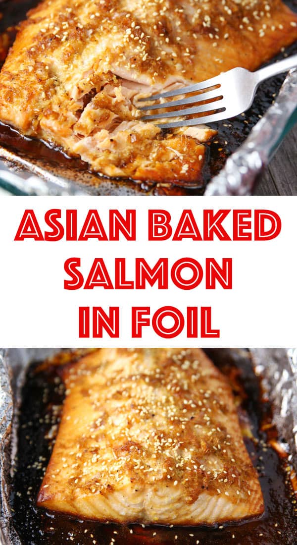 This Asian Baked Salmon in Foil is so tender, flaky, and incredibly savory!