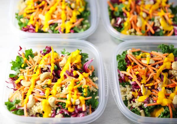 Asian Quinoa Kale Salad Meal Prep - Tastefulventure