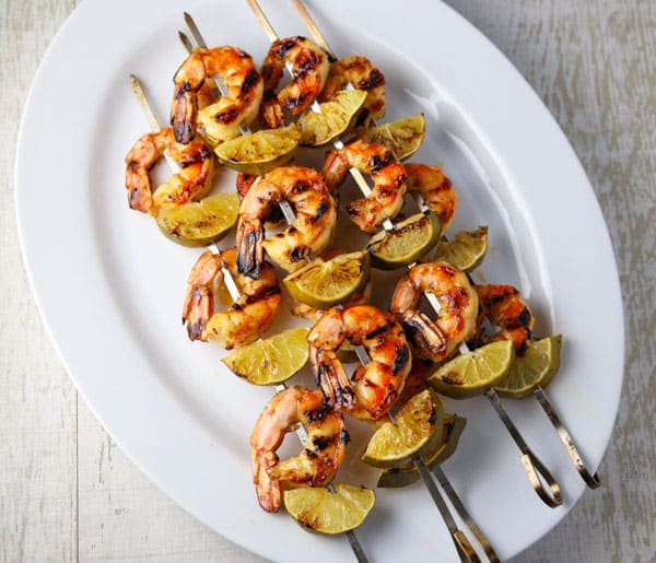 These Grilled Honey Lime Shrimp Skewers are super easy to make and loaded with flavor! This will be your new favorite way to eat Shrimp!