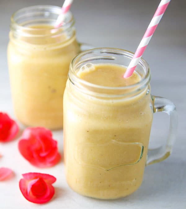 This Papaya Tropical Smoothie has fresh, natural, healthy ingredients and is dairy free!