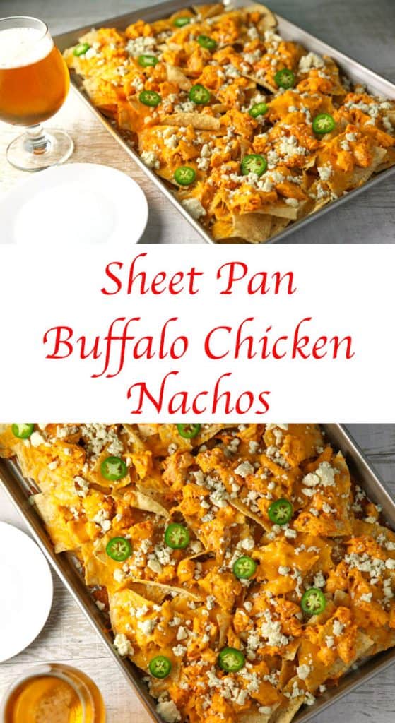 Sheet Pan Buffalo Chicken Nachos - Tastefulventure
