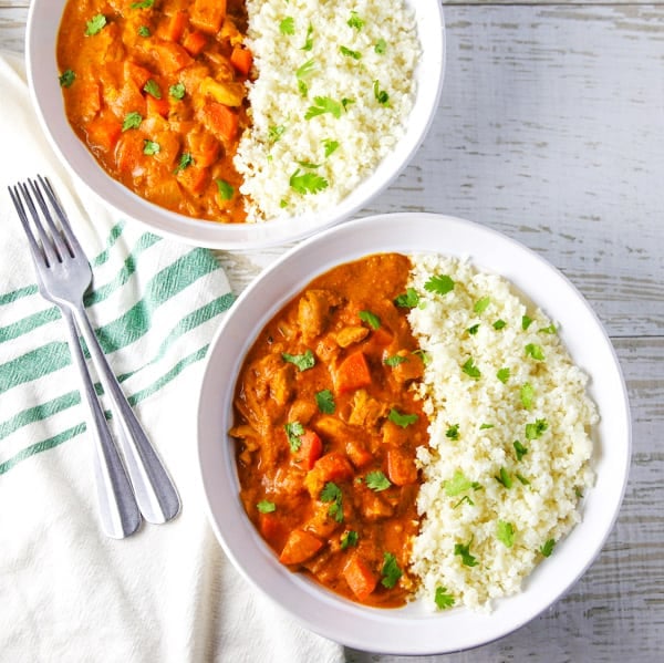 Spicy Chicken Curry With Cauliflower Rice Tastefulventure