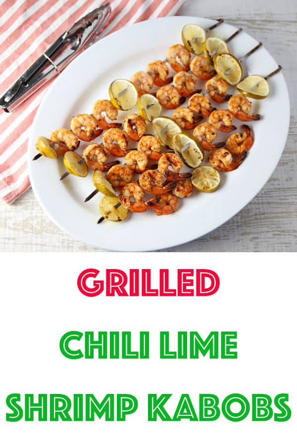 ad - Today I put together an easy peasy grilling recipe for these Grilled Chili Lime Shrimp Kabobs! This is a super easy recipe that everyone is sure to love! #MyMazolaMarinade #shrimp #kabobs #grilled
