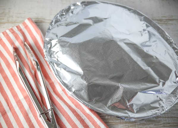 Ribeye covered with tinfoil