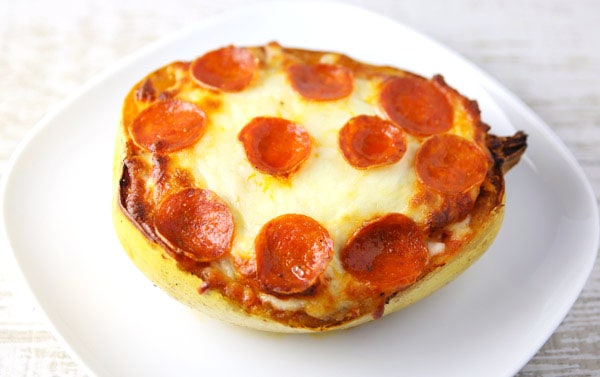 Pepperoni Spaghetti Squash Pizza Boat
