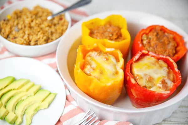 Instant Pot Mexican Chicken Stuffed Peppers
