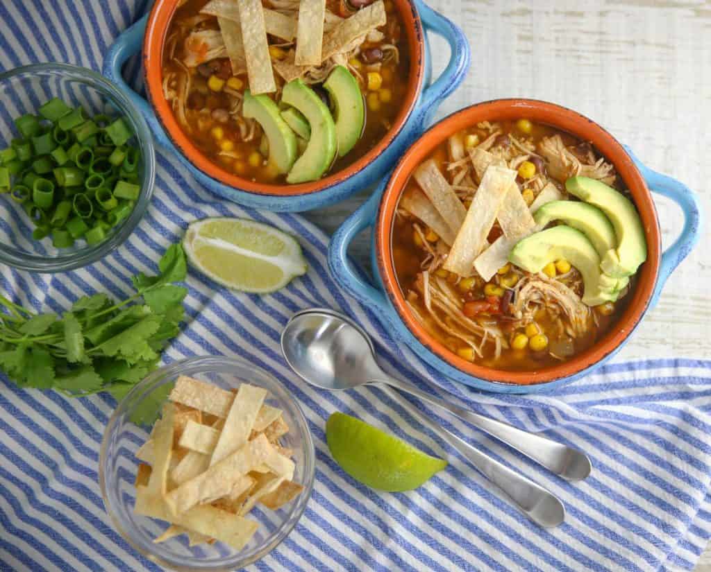 slow cooker chicken tortilla soup