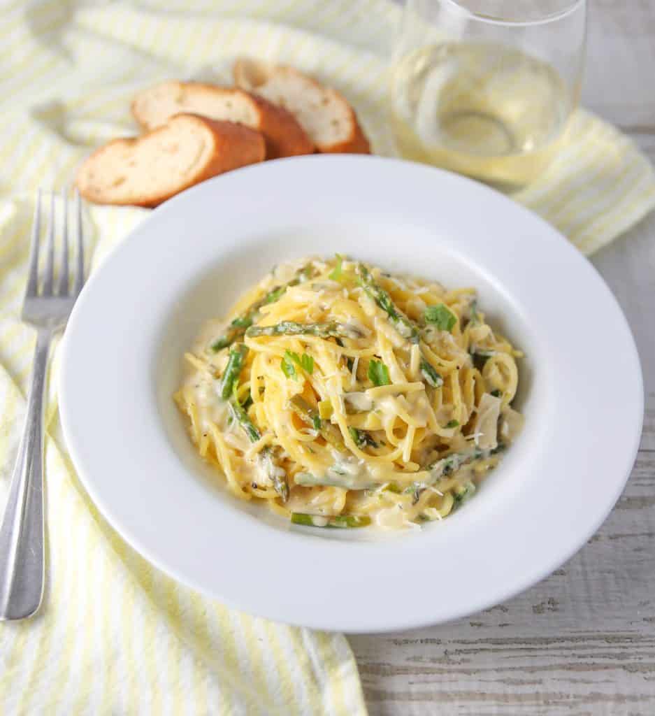 Creamy Lemon Asparagus Spaghetti