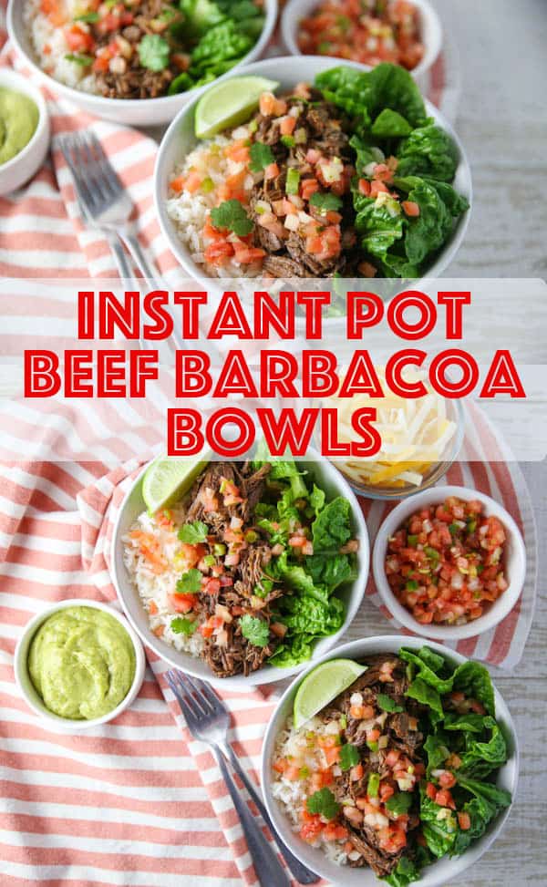 Instant Pot Beef Barbacoa Bowls