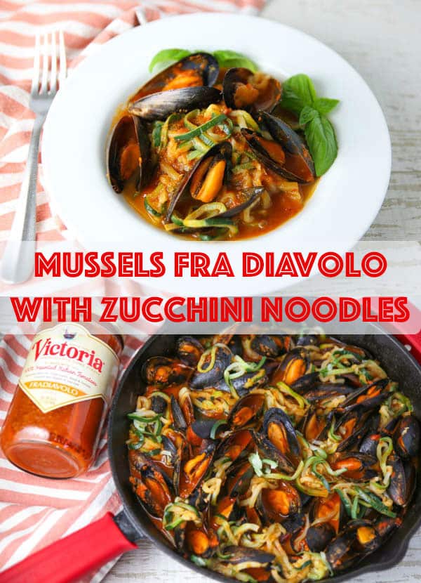 Mussels Fra Diavolo with Zucchini Noodles
