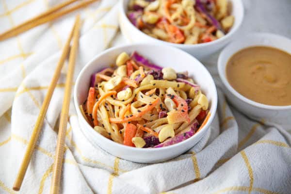 Pad Thai Noodle Bowl with Spicy Peanut Sauce