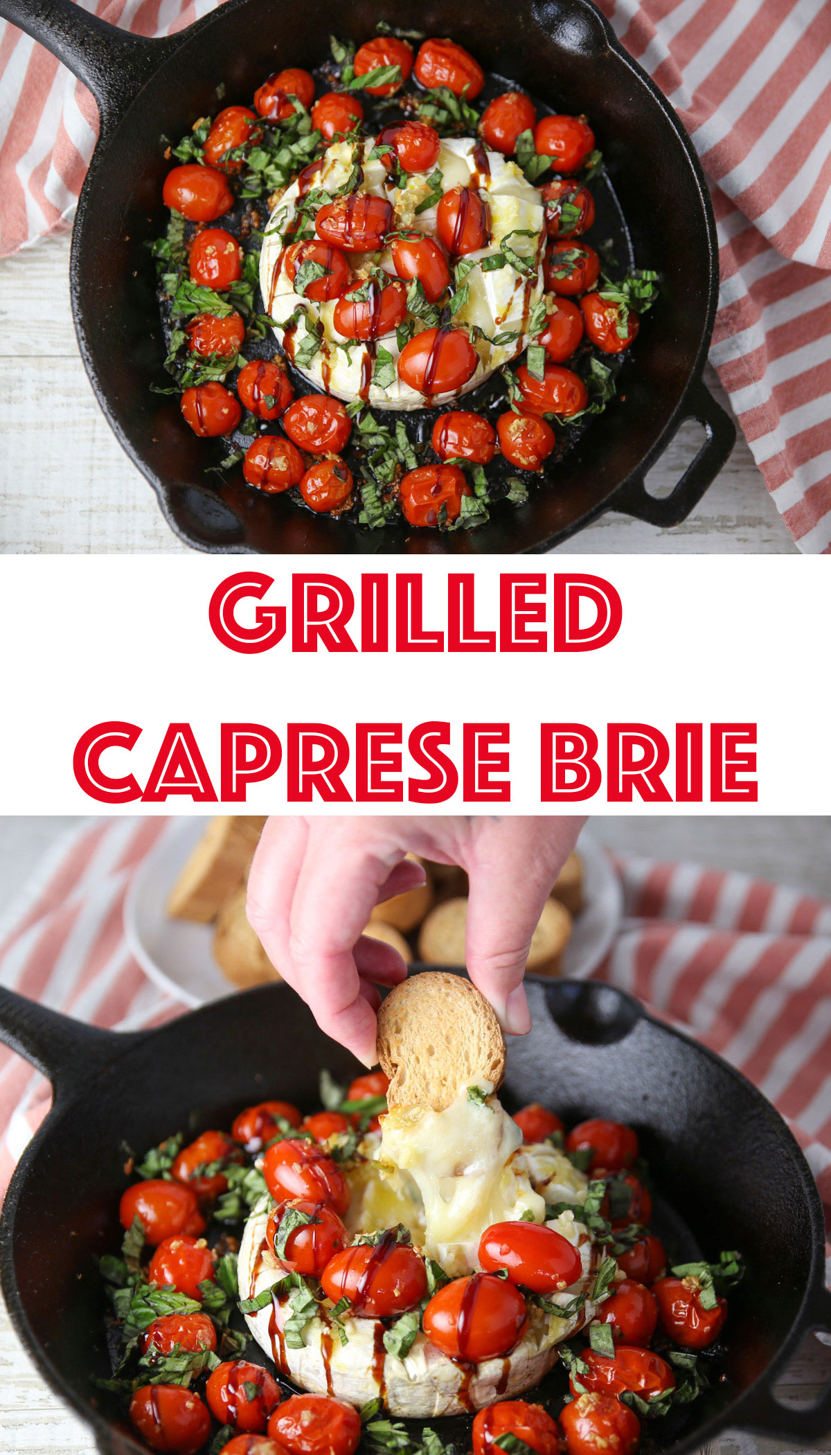 grilled caprese brie