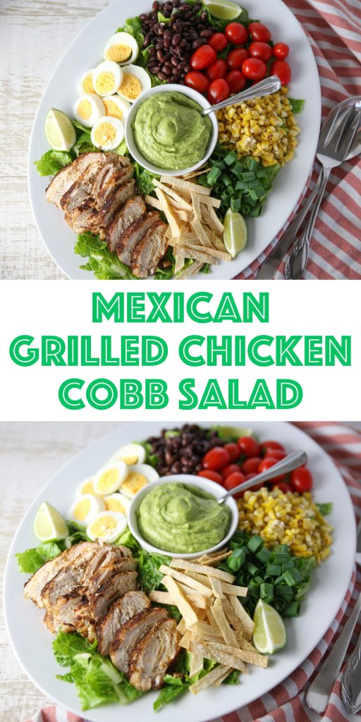 Mexican Grilled Chicken Cobb Salad - Tastefulventure