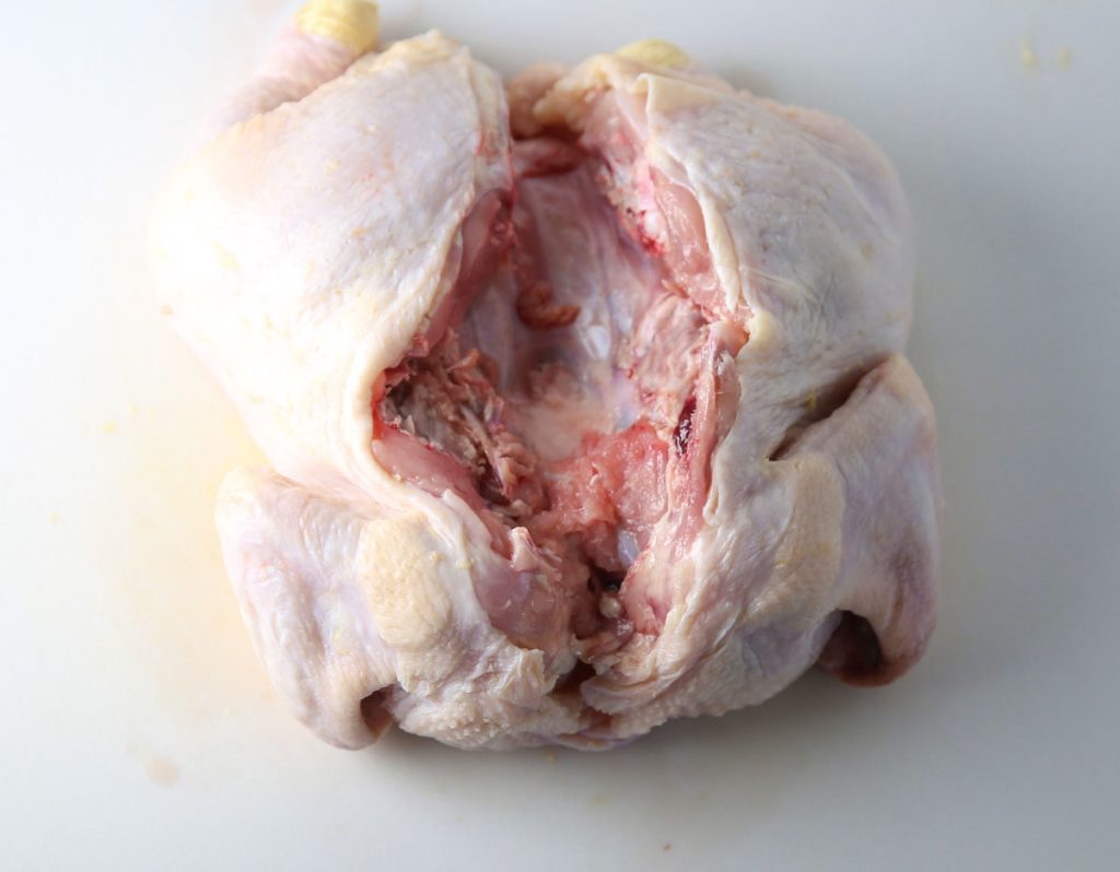 backbone removed from chicken