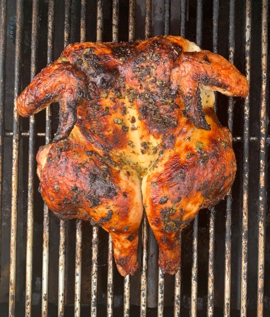 grilled mojo spatchcock chicken