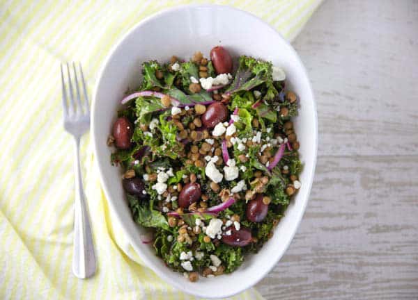 Mediterranean Lentil and Kale Salad