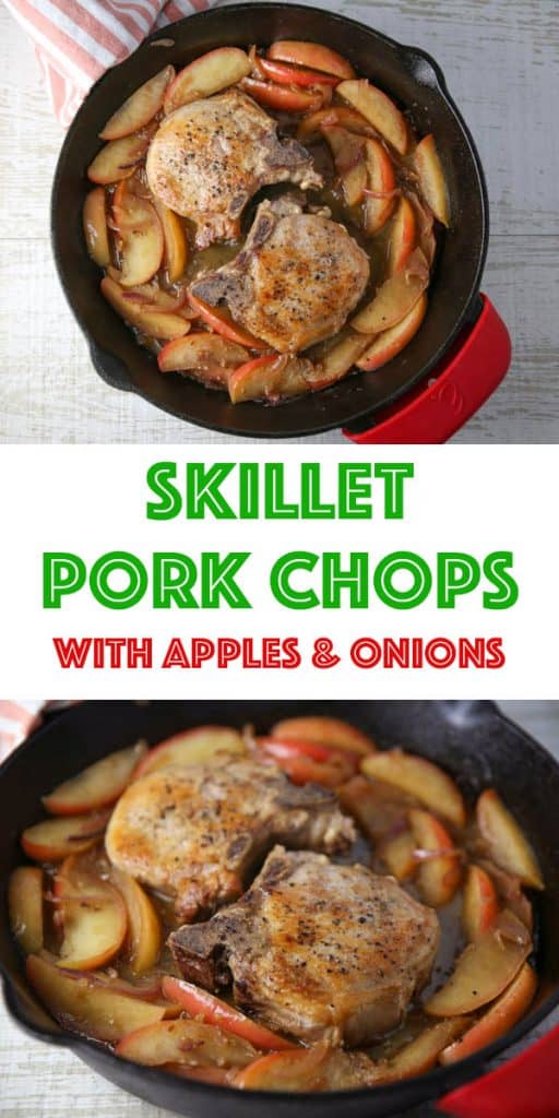 Skillet Pork Chops with Apples and Onions - Tastefulventure