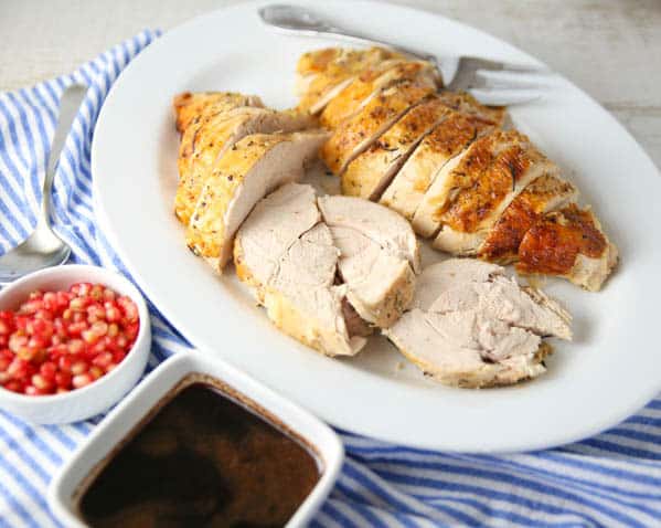 Sliced Turkey Breast on a platter