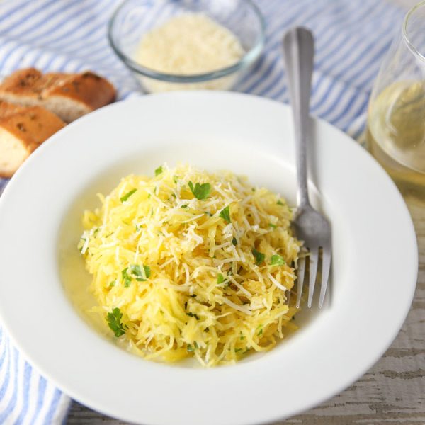 Garlic Parmesan Spaghetti Squash - Tastefulventure