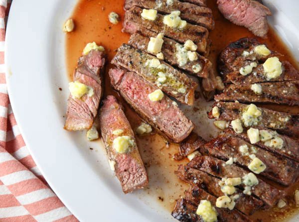 New York Strip Steak with Blue Cheese Butter - Tastefulventure