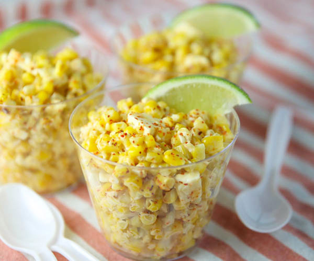 mexican street corn in a cup