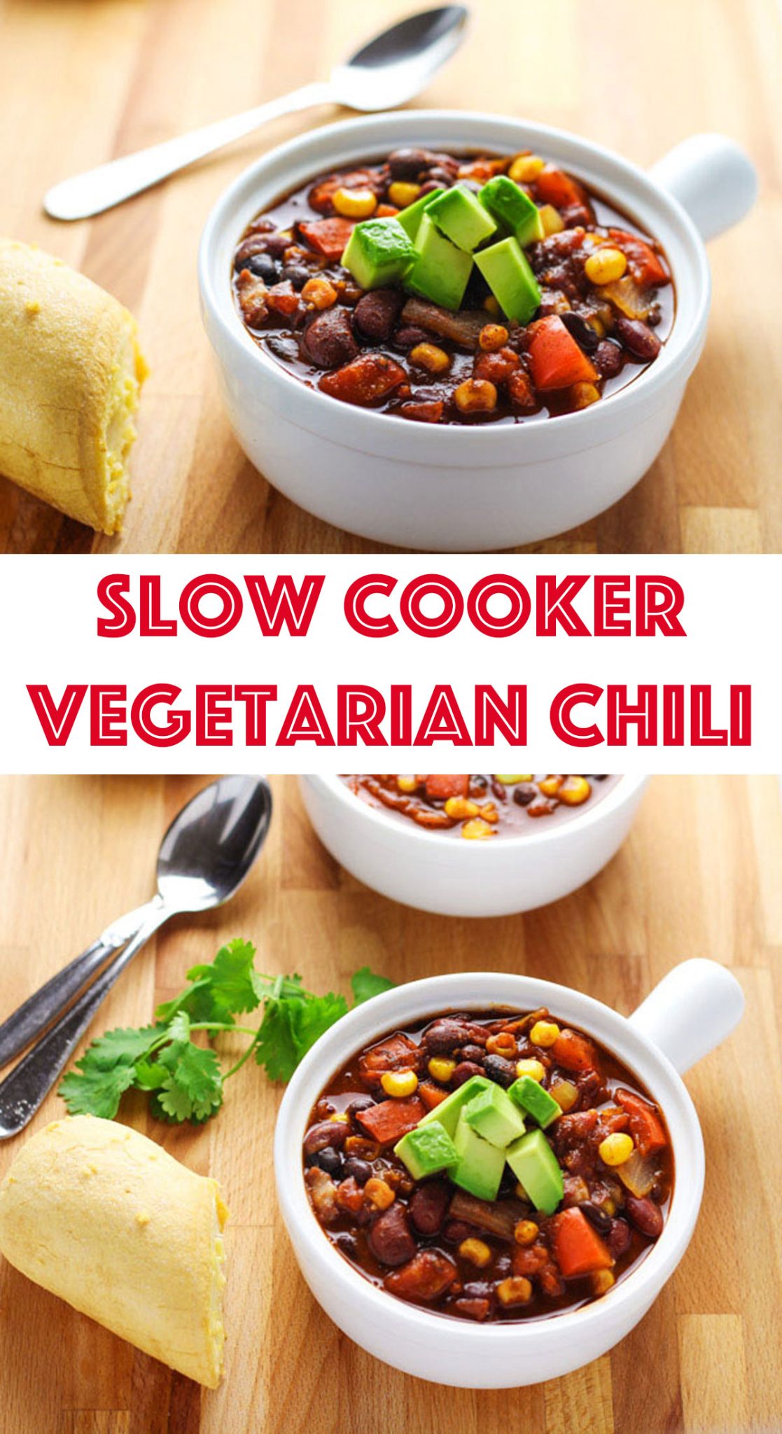 Slow Cooker Vegetarian Chili - Tastefulventure