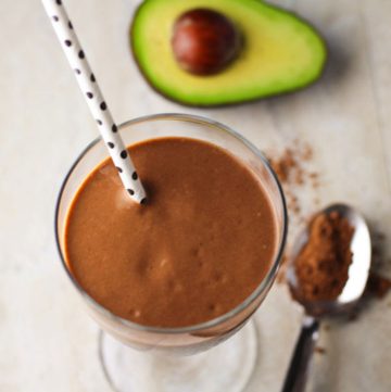 healthy chocolate avocado smoothie