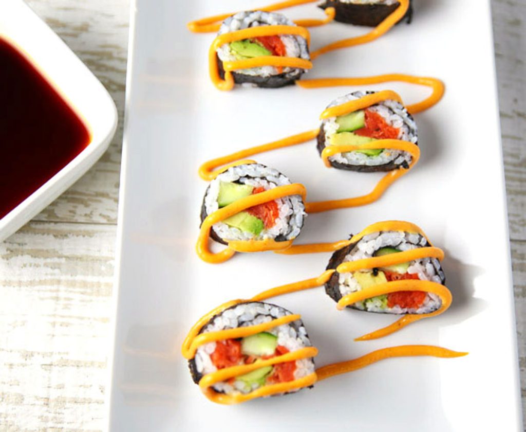 Smoked Salmon Sushi Rolls - Tastefulventure