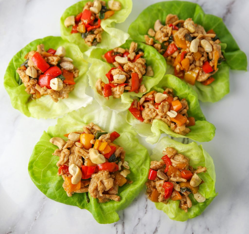 Asian chicken lettuce wraps