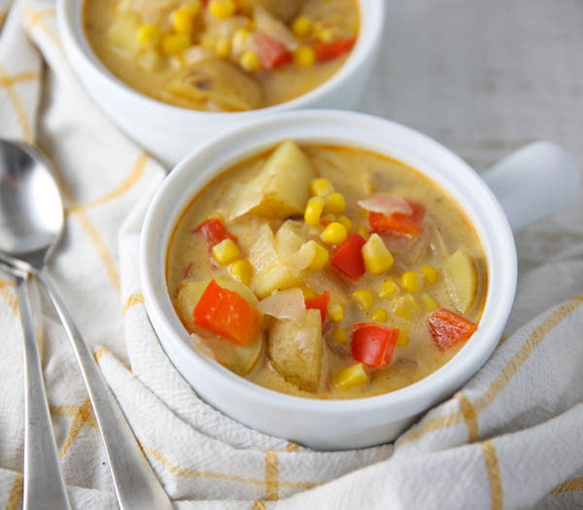 Potato Corn Chowder in a bowl